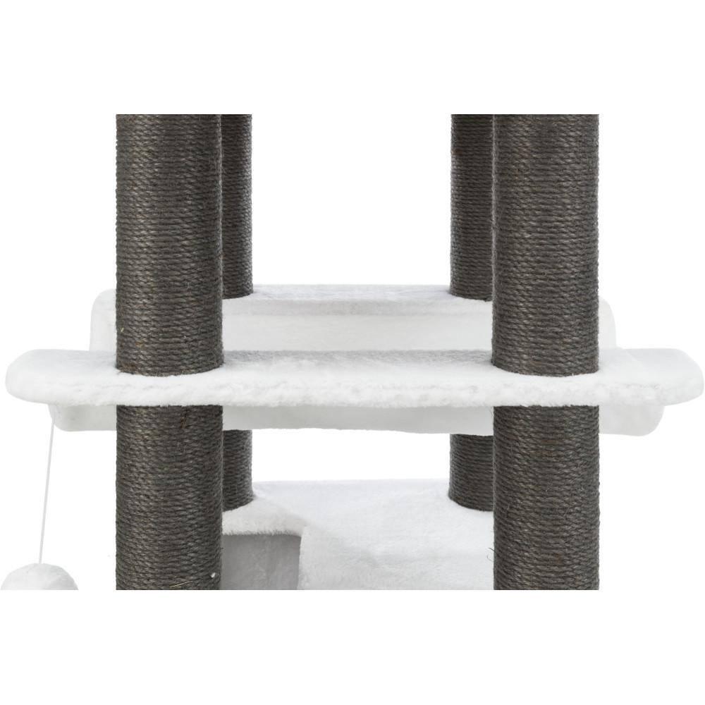 TRIXIE TRIXIE Lucano 43.3" XXL Cat Tree - Sisal Scratching Posts, Plush Covered House, Cat Beds, Platforms, Two Hanging Toys