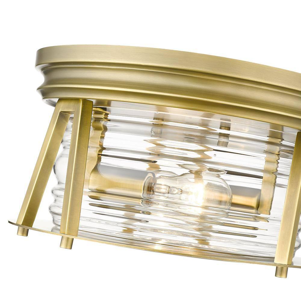 Z-Lite Cape Harbor 2 - Light Flush Mount in  Rubbed Brass