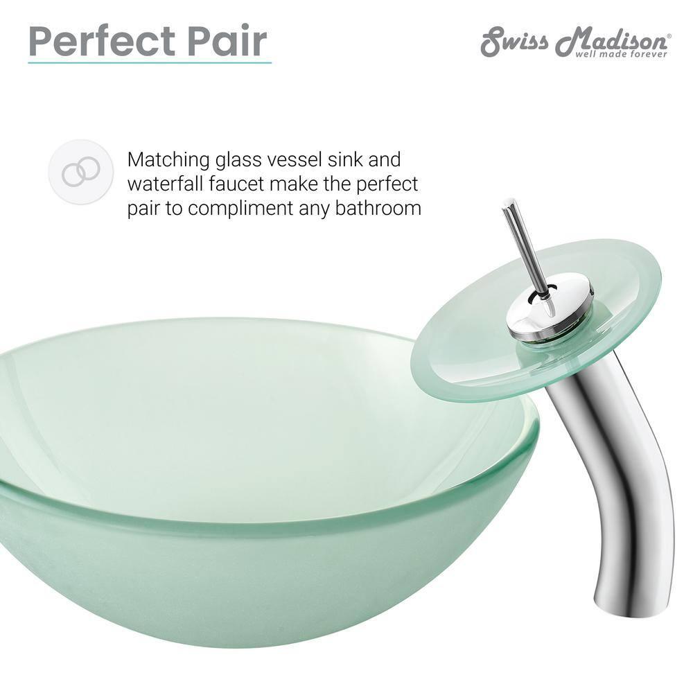 Cascade 16.5 Glass Vessel Sink with Faucet