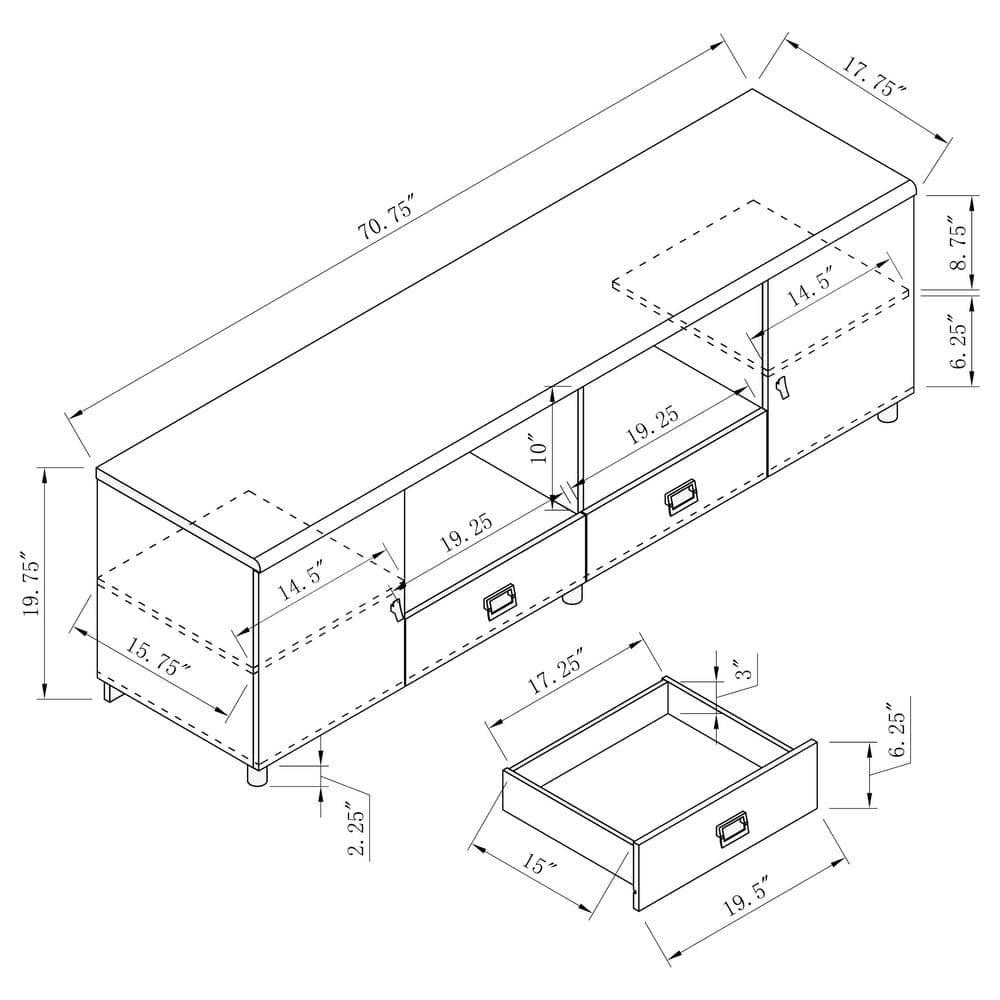 Coaster Co. of America 71" Tv Stand