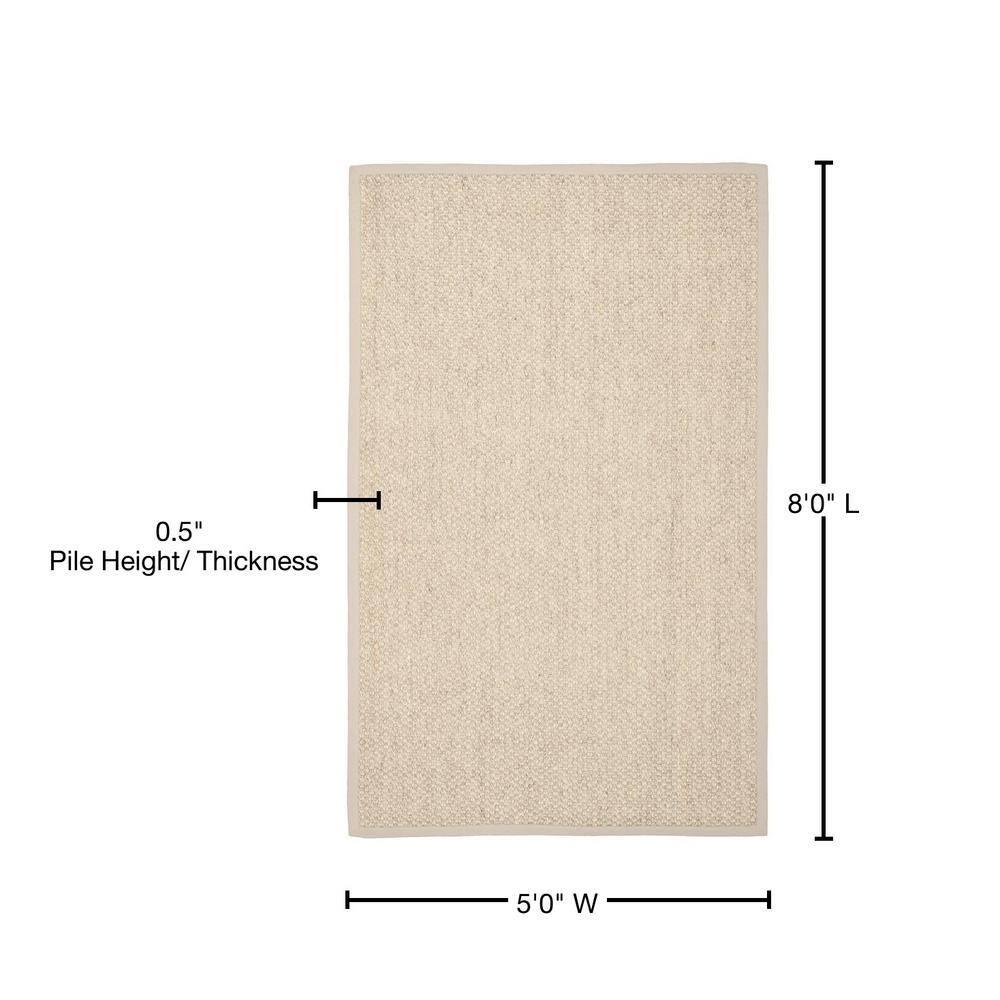 Natural Fiber NF525 Power Loomed Indoor Area Rug - Marble - 5'x8' - Safavieh.