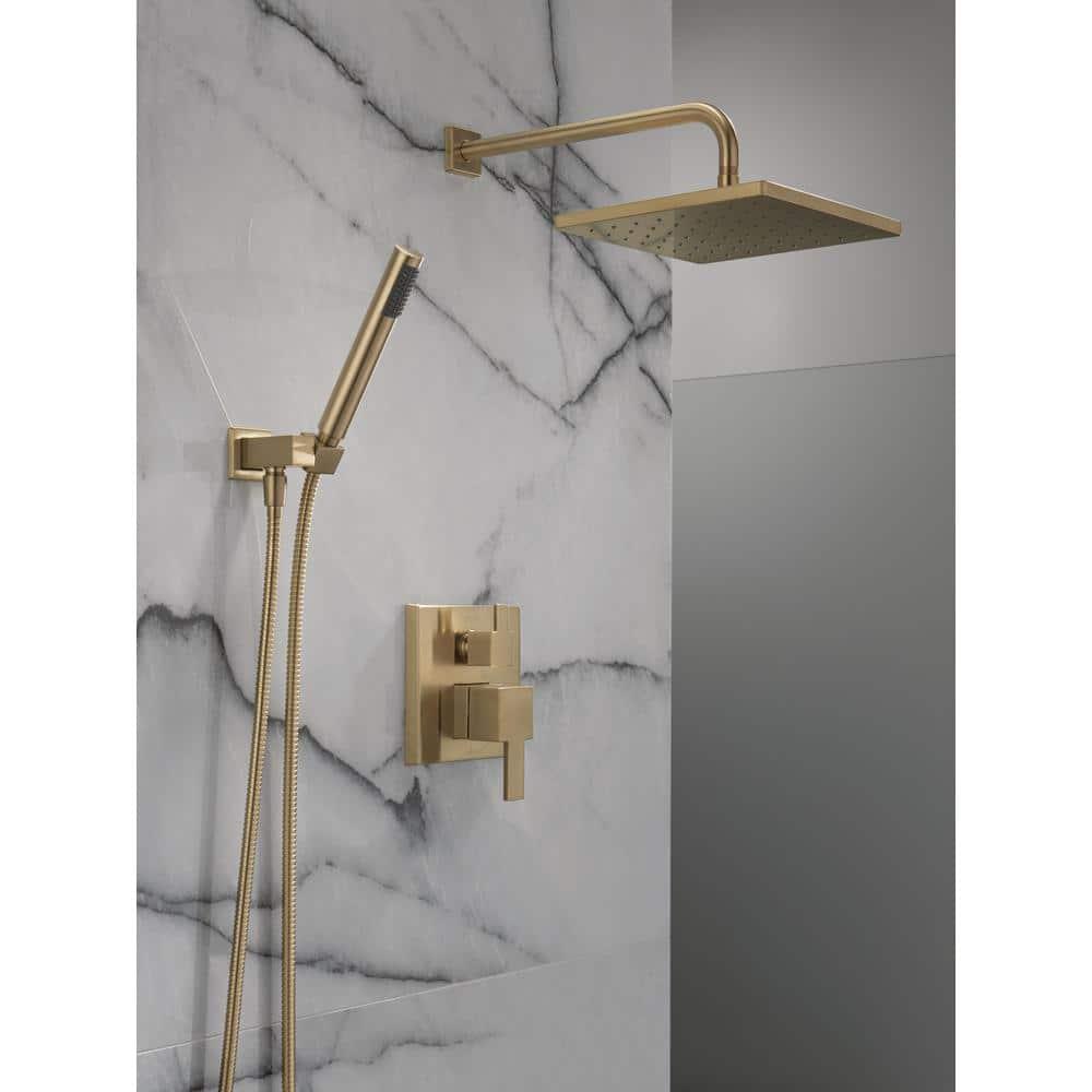 Modern Raincan Square Shower System, Rain Shower Head with Handheld Spray, Shower Faucet Set