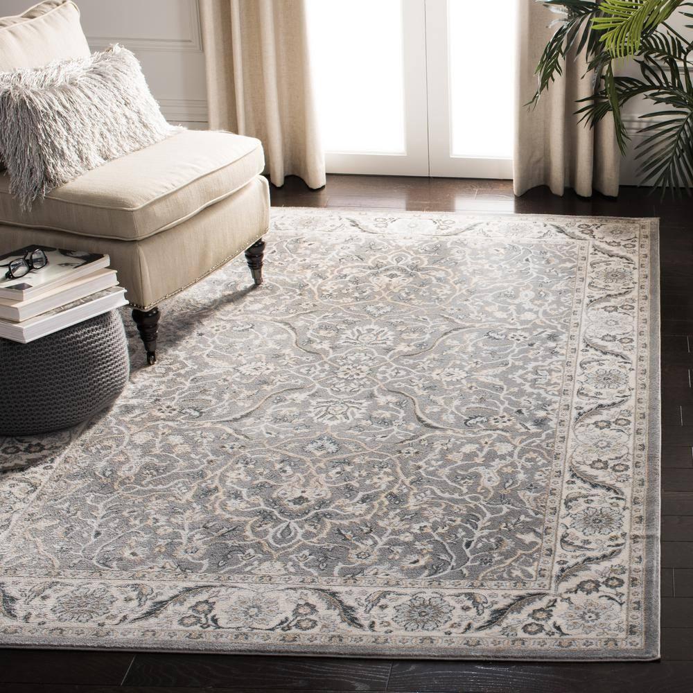 Isabella ISA912 Power Loomed Area Rug - Grey/Dark Grey - 4'x6' - Safavieh.