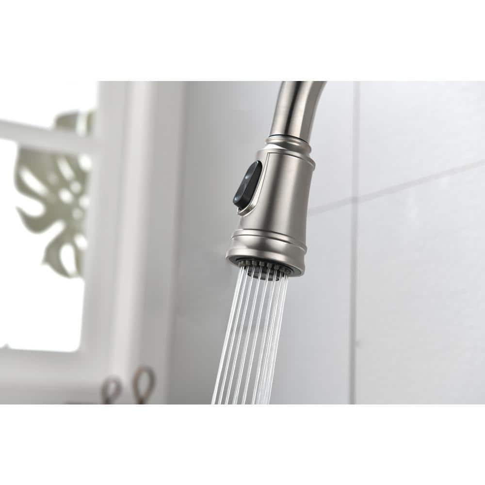 Single Handle High Arc Pull Out Kitchen Faucet,Single Level Stainless Steel Kitchen Sink Faucets With Pull Down Sprayer