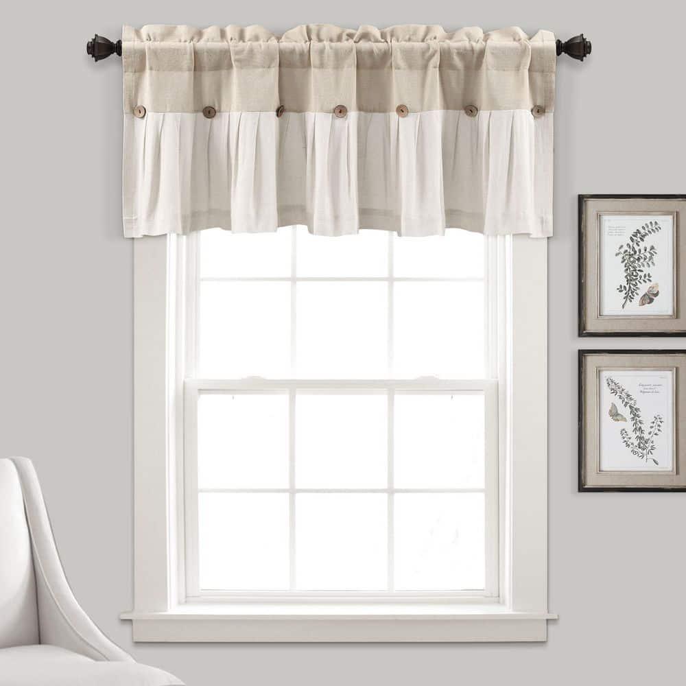 Lush Decor Linen Tailored Window Valance