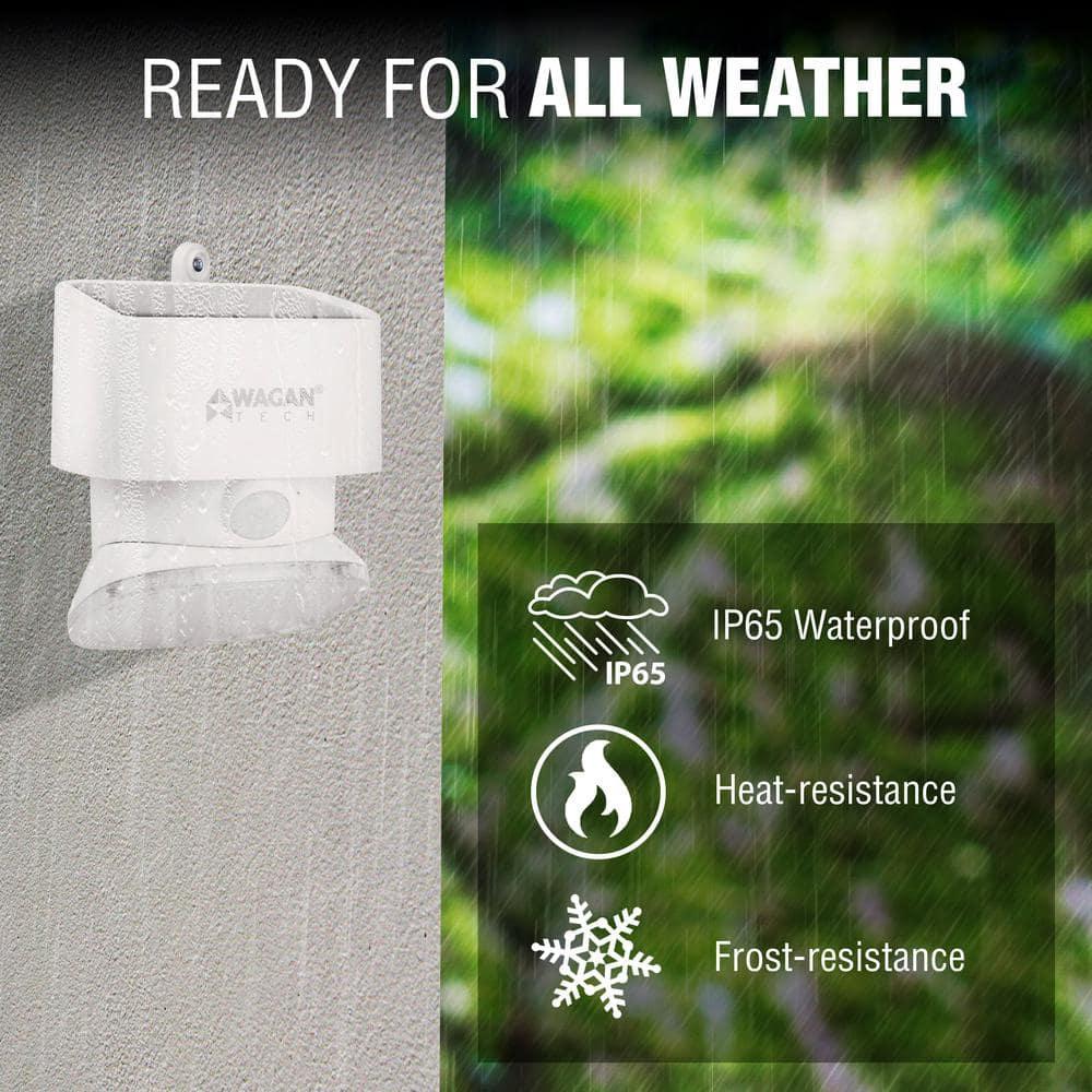 Wagan 1 - Head LED Solar Powered Dusk to Dawn Outdoor Security Wall Pack with Motion Sensor