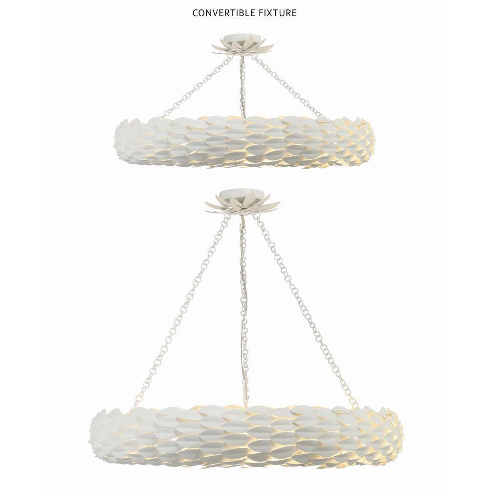 Crystorama Lighting Broche 8 - Light Pendant in  Matte White