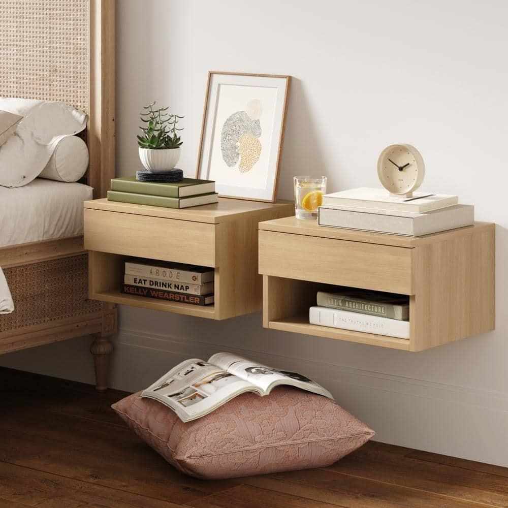 Nathan James Beacon Rustic Nightstand (Set of 2)