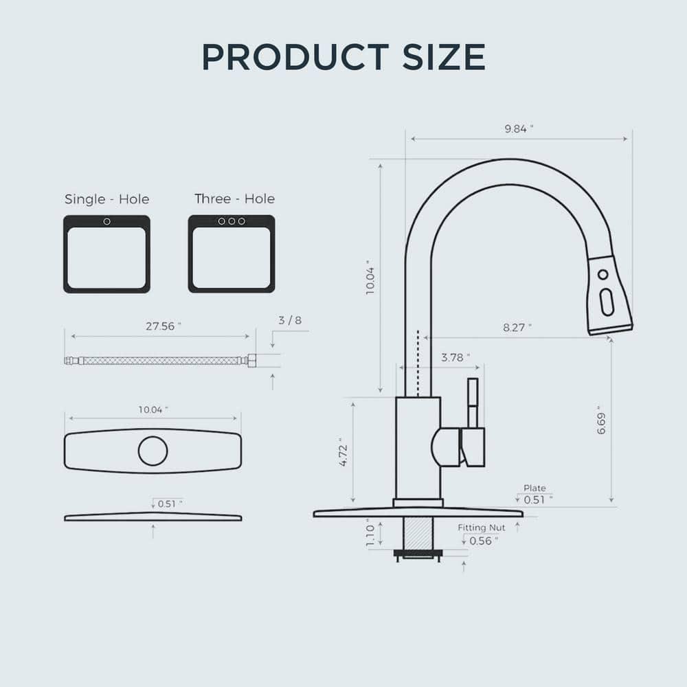 FORIOUS Kitchen Faucet with Pull Down Sprayer, Brushed Nickel, Bar High Arc Single Handle Traditional 3 Modes Stainless Steel Faucet for Kitchen Sink Farmhouse RV Laundry Camper