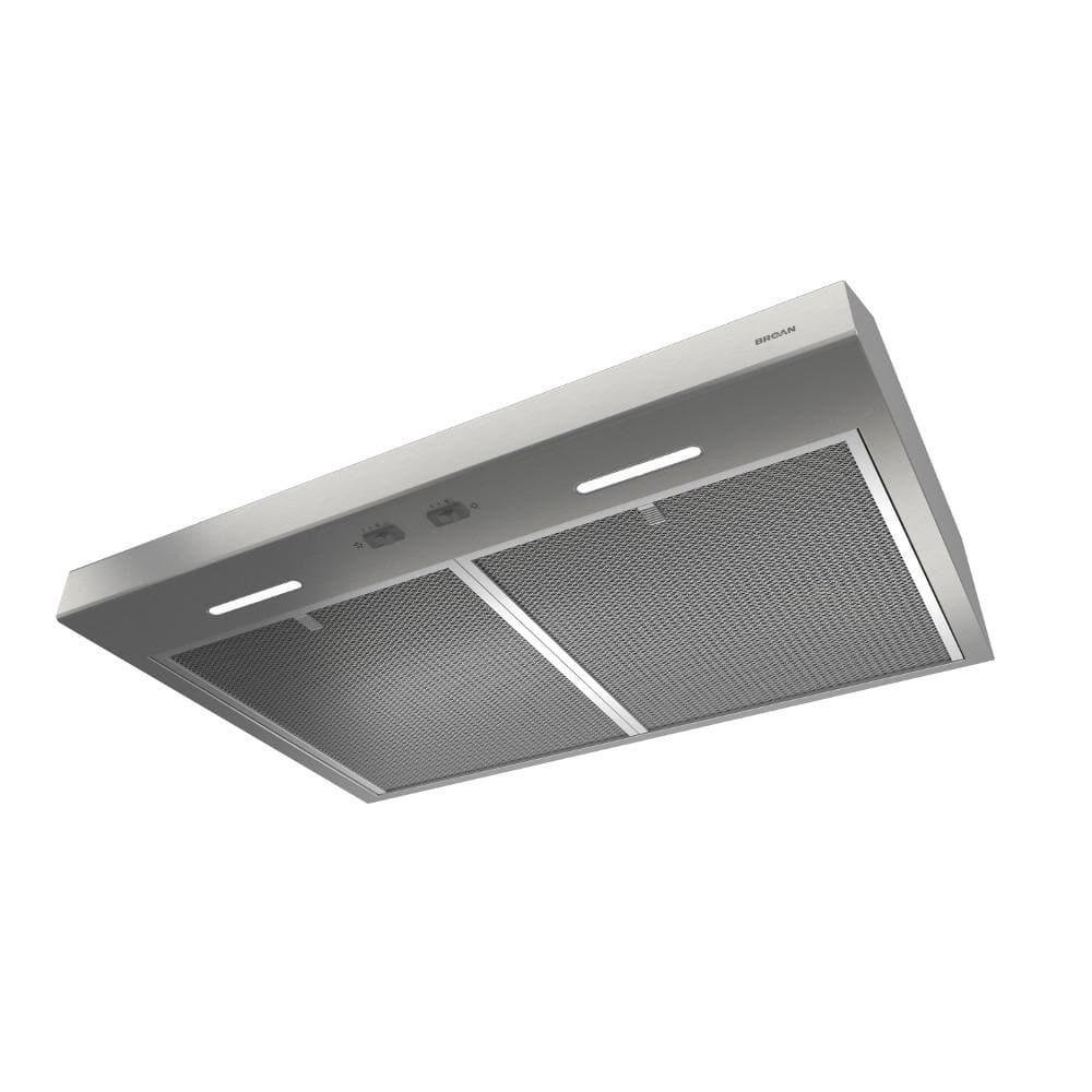 Broan NuTone 30" Stainless Steel 300 CFM Convertible Under Cabinet Range Hood with Mesh Filter