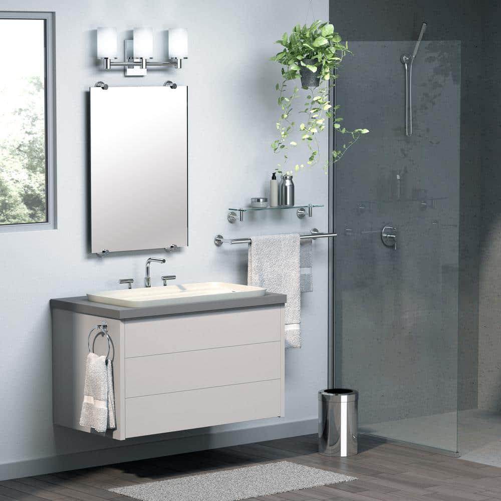 Latitude II Wall Mounted Towel and Robe Hook Rack with 3 Hooks