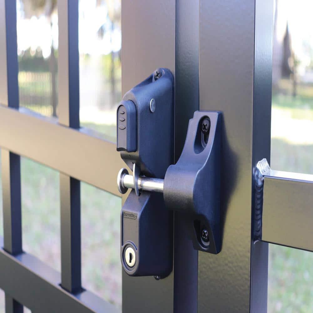 Barrette Outdoor Living Barrette Outdoor Living Black Aluminum Gate Latch for Posts