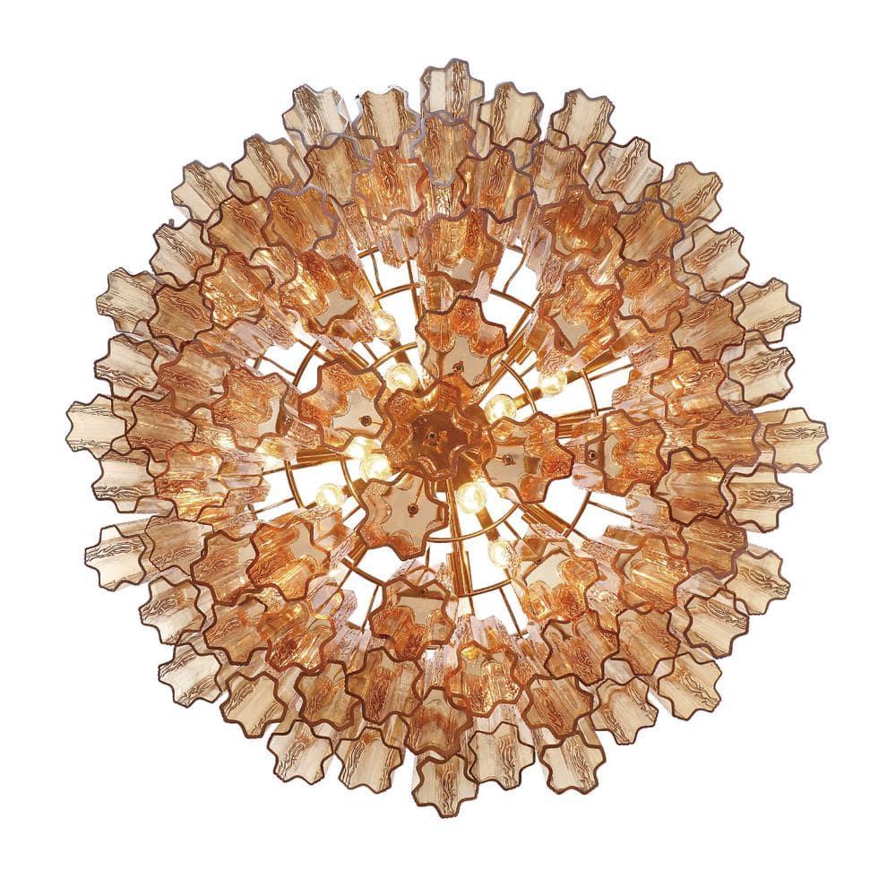 Crystorama Lighting Addis 16 - Light Chandelier in  Aged Brass