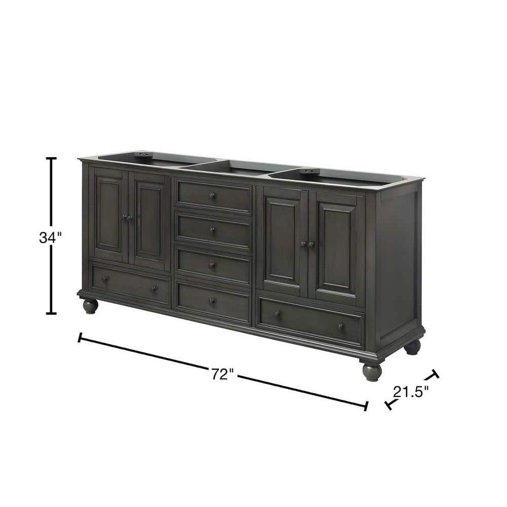 Avanity Thompson-V72 Thompson 72" Vanity Double Free Standing Vanity Cabinet Only – -