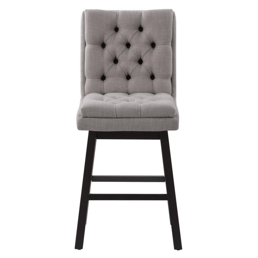Set of 2 Boston Tufted Fabric Barstools - CorLiving