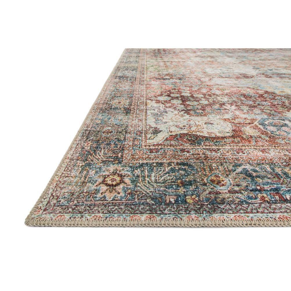 Loloi Rugs Loren 2'6" x 7'6" Printed Polyester Runner Rug in Brick