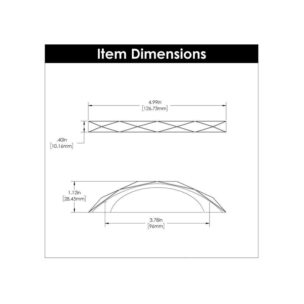 Hickory Hardware 1 Pack Solid Core Kitchen Cabinet Pulls, Luxury Cabinet Handles, Hardware for Doors & Dresser Drawers, 3-3/4 Inch (96mm) Hole Center, Champagne Bronze, Karat Collection