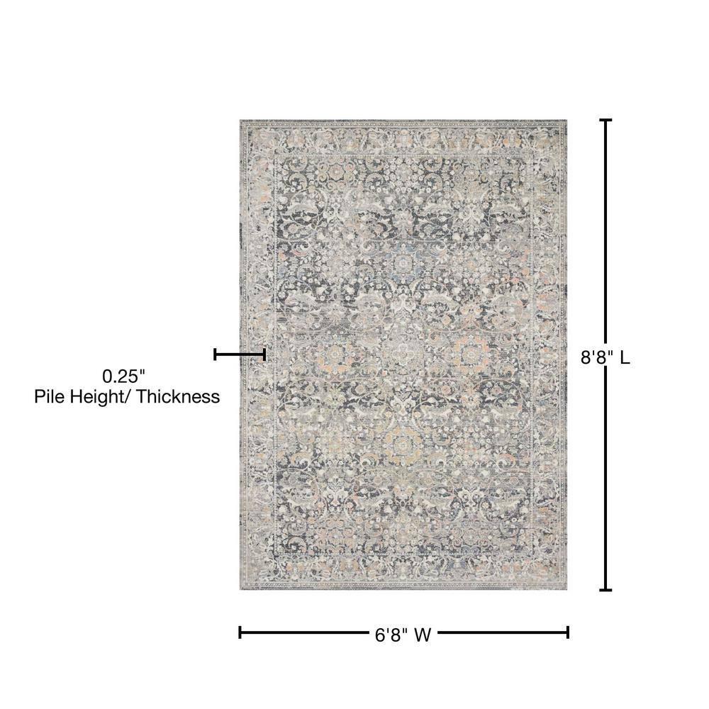 Loloi II Lucia Collection LUC-04 Grey/Mist 2'-0" x 3'-0" Accent Rug