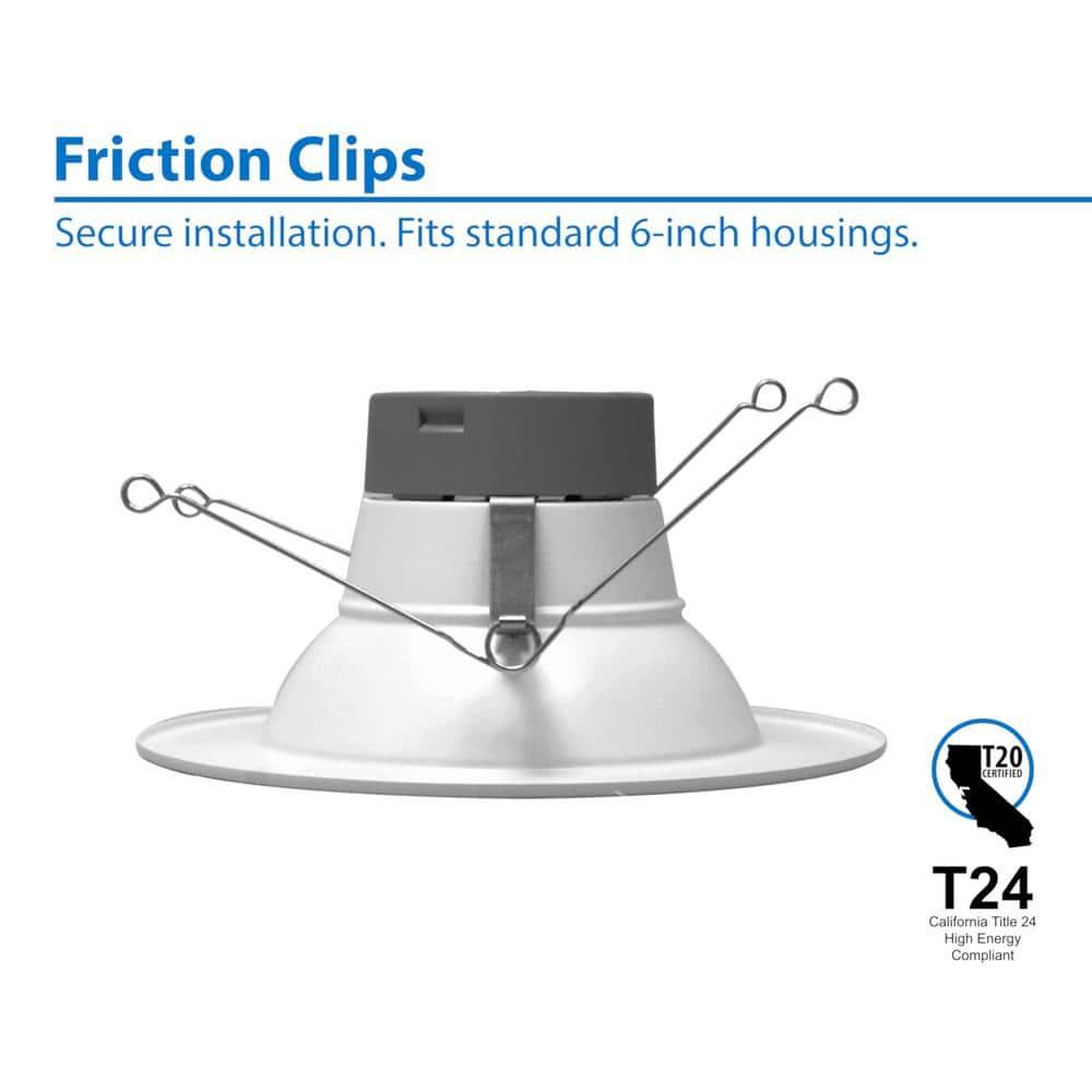 6'' Dimmable Air-Tight IC Rated LED Retrofit Recessed Lighting Kit