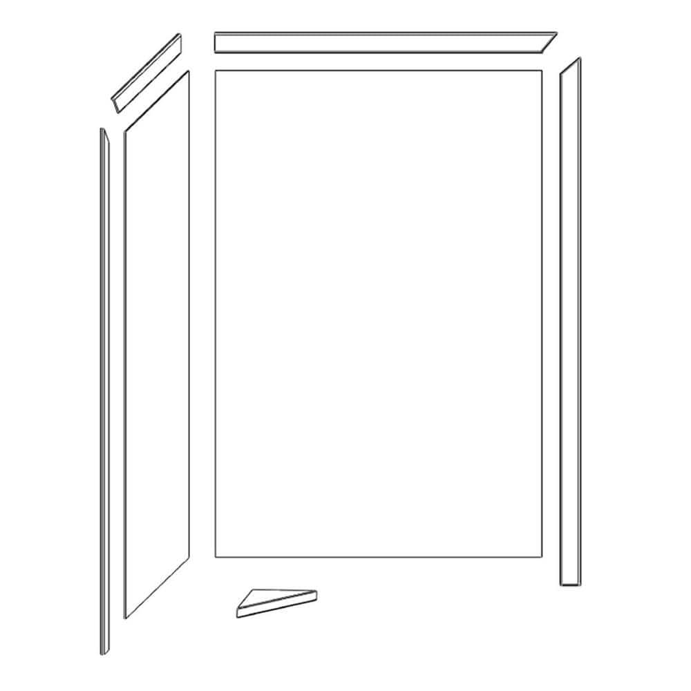 FlexStone Elegance 2-Panel 48"W x 36"D x 80"H Corner Shower Surround