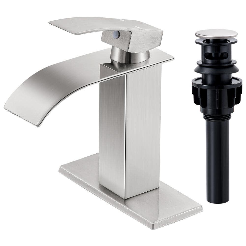 Freestanding Single-handle Bathroom Faucet with Drain Assembly