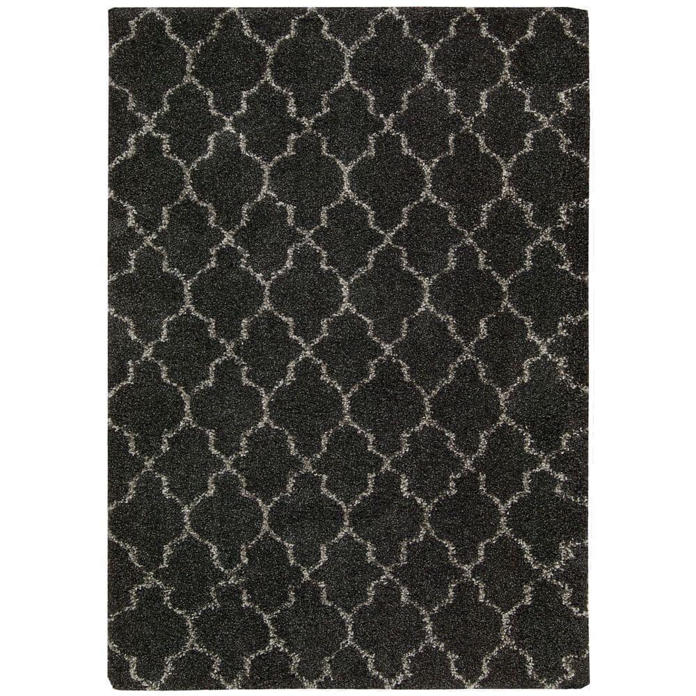 Nourison Amore Trellis Charcoal 5'3" x 7'5" Area Rug, (5x7)