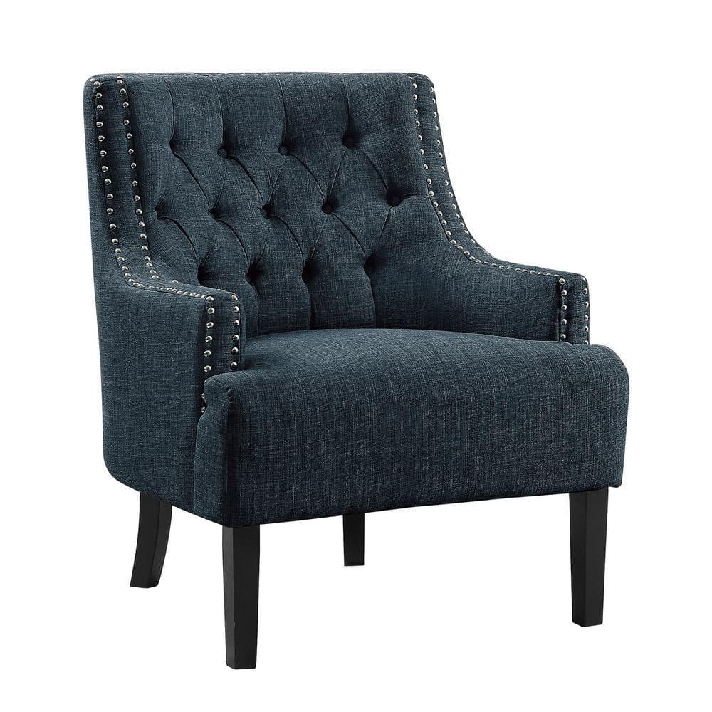 Lexicon Charisma Upholstered Accent Chair in Indigo