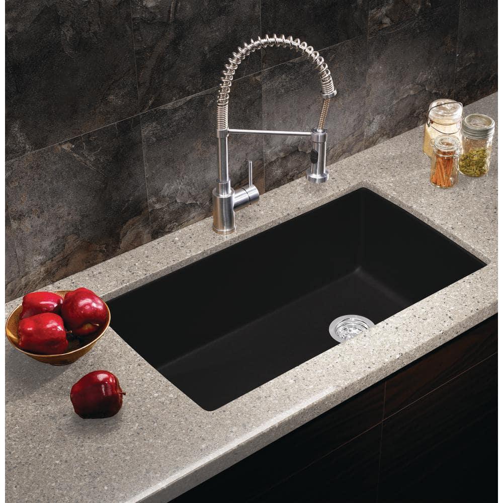 Diamond SILGRANIT 33.5" L x 18.5" W Super Single Undermount Kitchen Sink