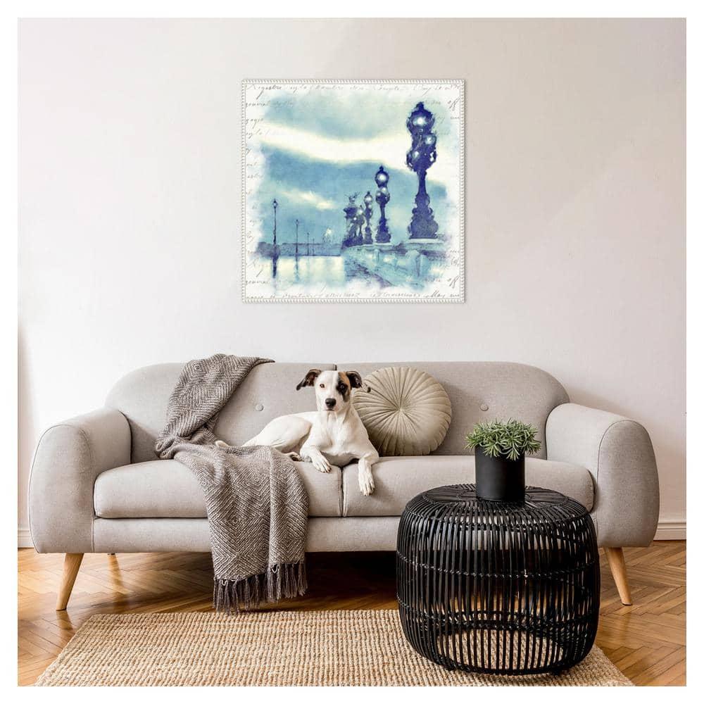 Amanti Art 30"x30" Paris in Blue II by Noah Bay Framed Canvas Wall Art Print
