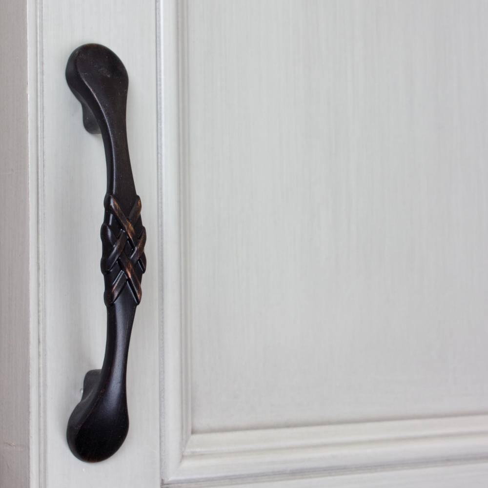 3 in. Center-to-Center Oil Rubbed Bronze Braided Cabinet Pulls (10-Pack)