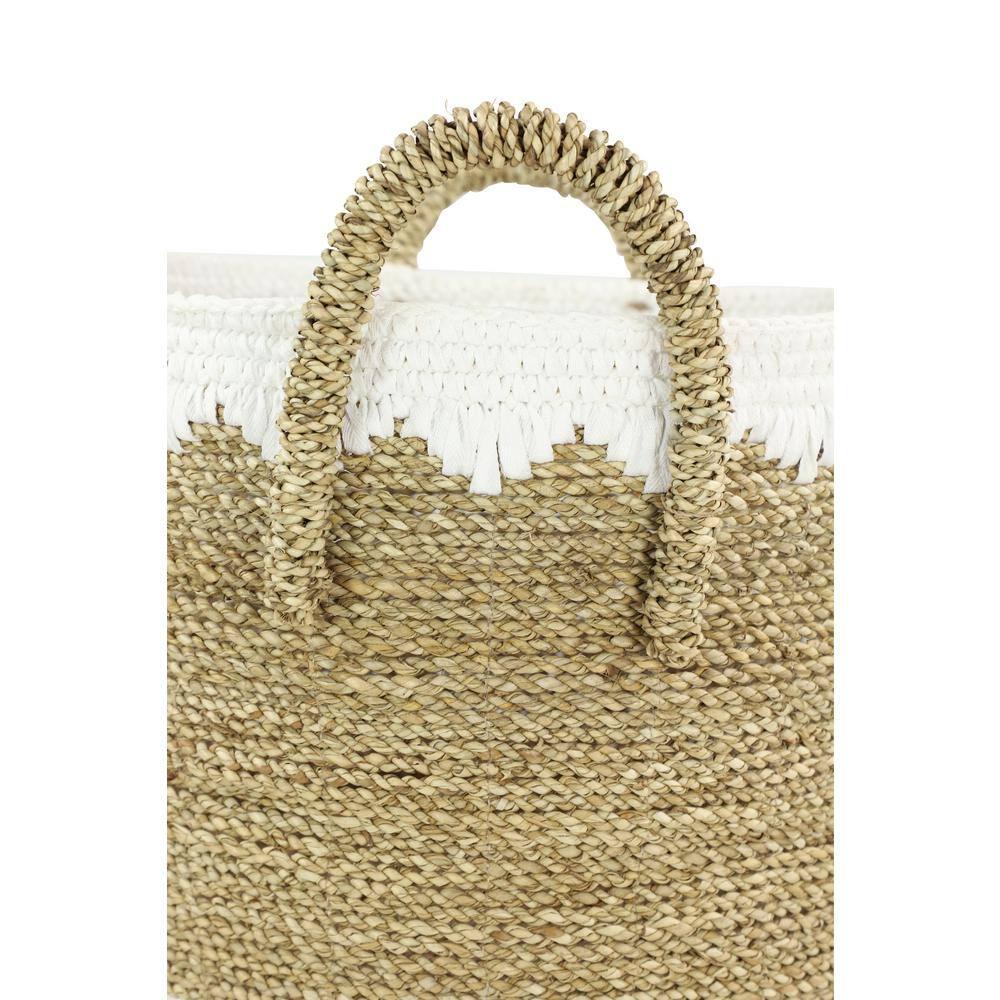 Brown Sea Grass Natural Storage Basket 11 in., 11 in., and 10 in. (Set of 3)