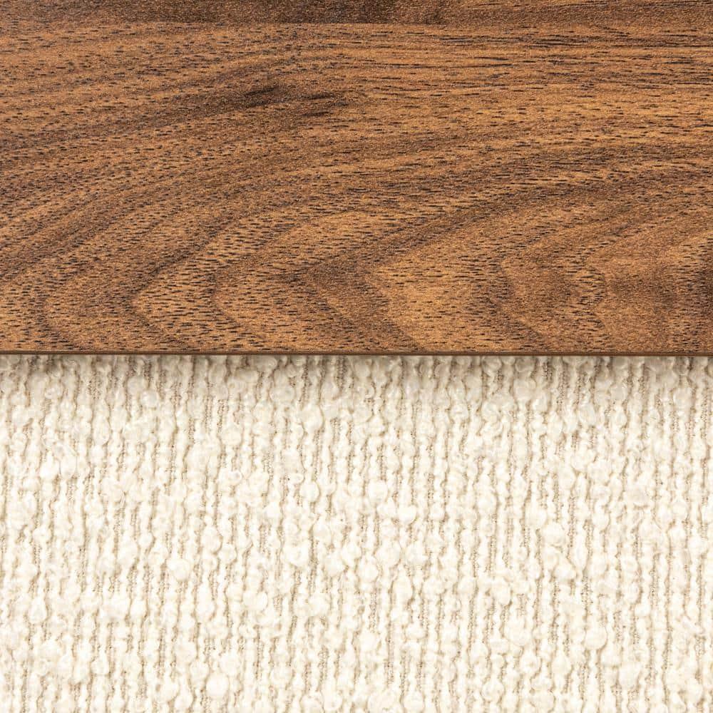 Household Essentials Versatile Boucle Ottoman With Hidden Storage