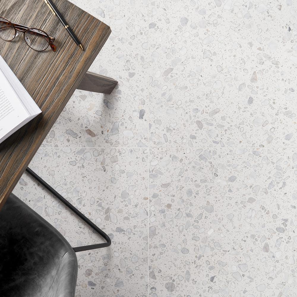 Terra Italia 23.62 in. x 23.62 in. Honed Terrazzo Floor and Wall Tile (3.87 Sq. Ft. / Each)
