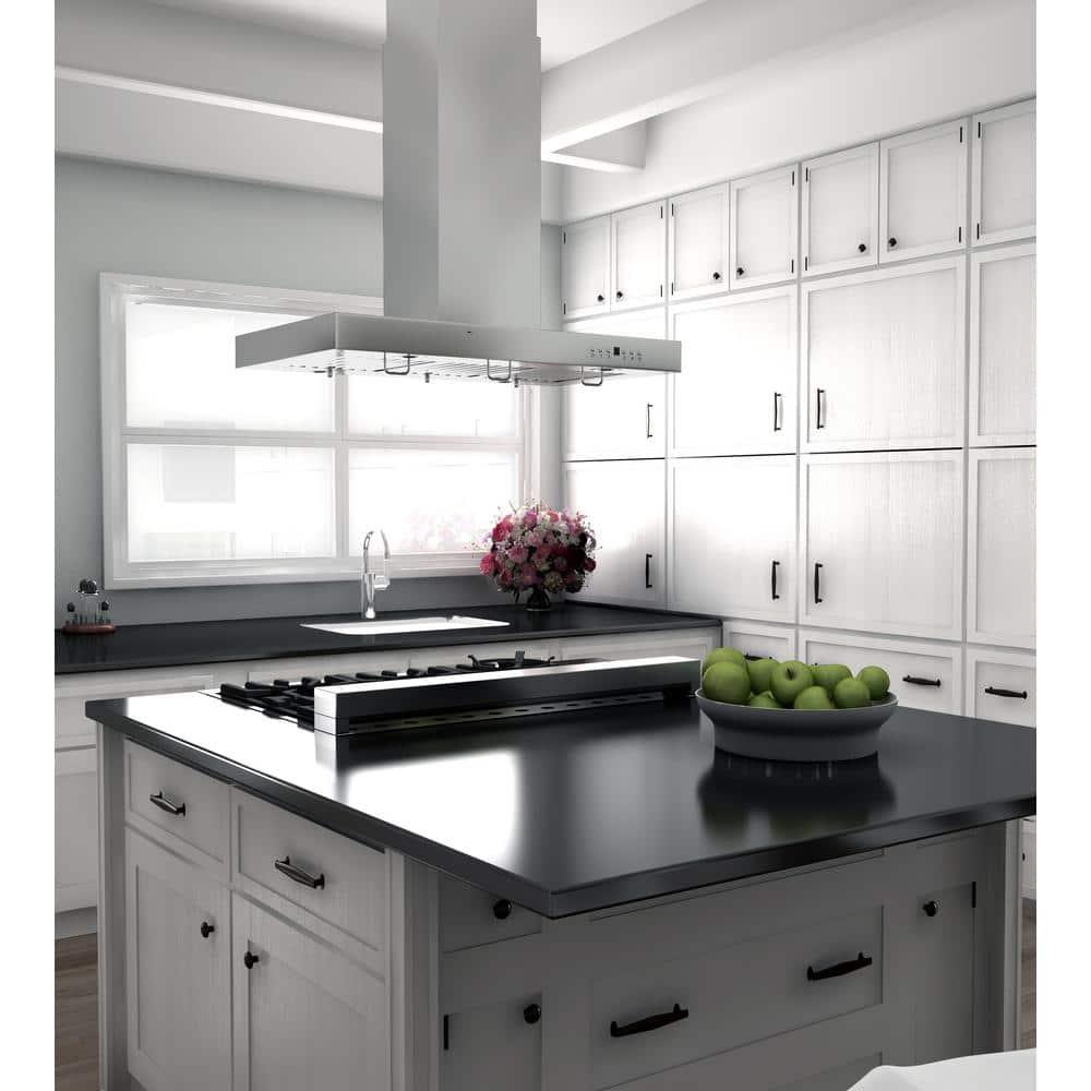 ZLINE 30 in. Convertible Vent Isl& Mount Range Hood in Stainless Steel (KE2i-30)