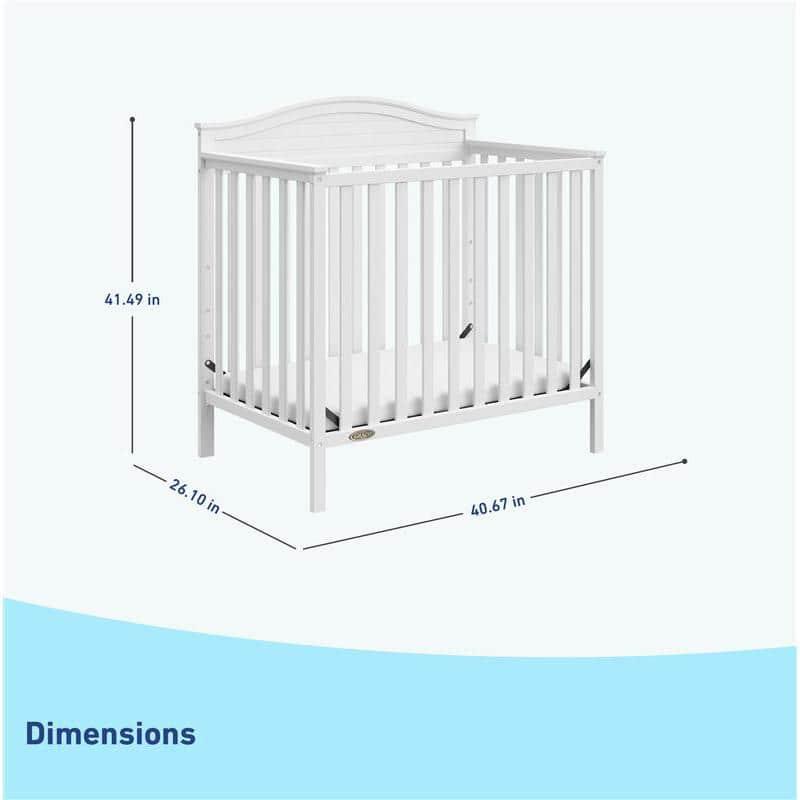 Graco Graco Stella 4-in-1 Mini Convertible Crib with Mattress