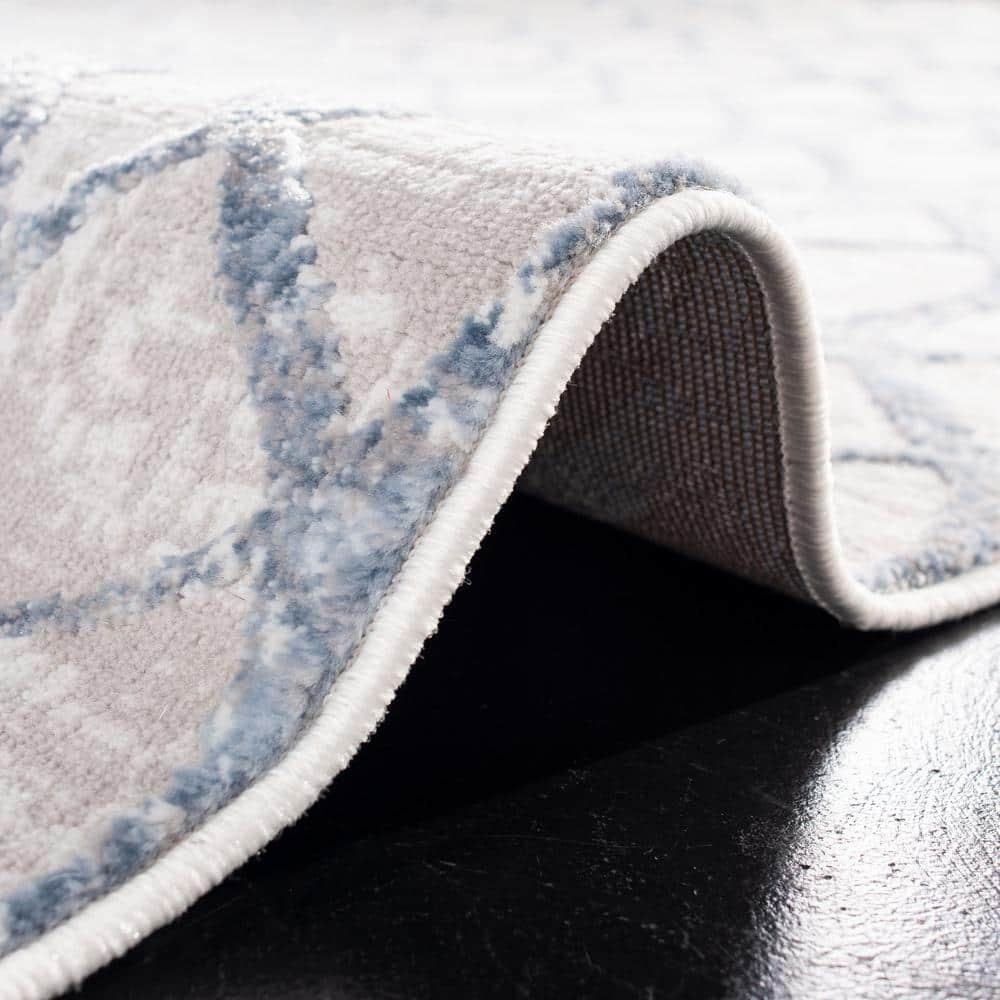 Amelia ALA792 Power Loomed Runner Rug - Grey/Blue - 2'2"x22' - Safavieh.