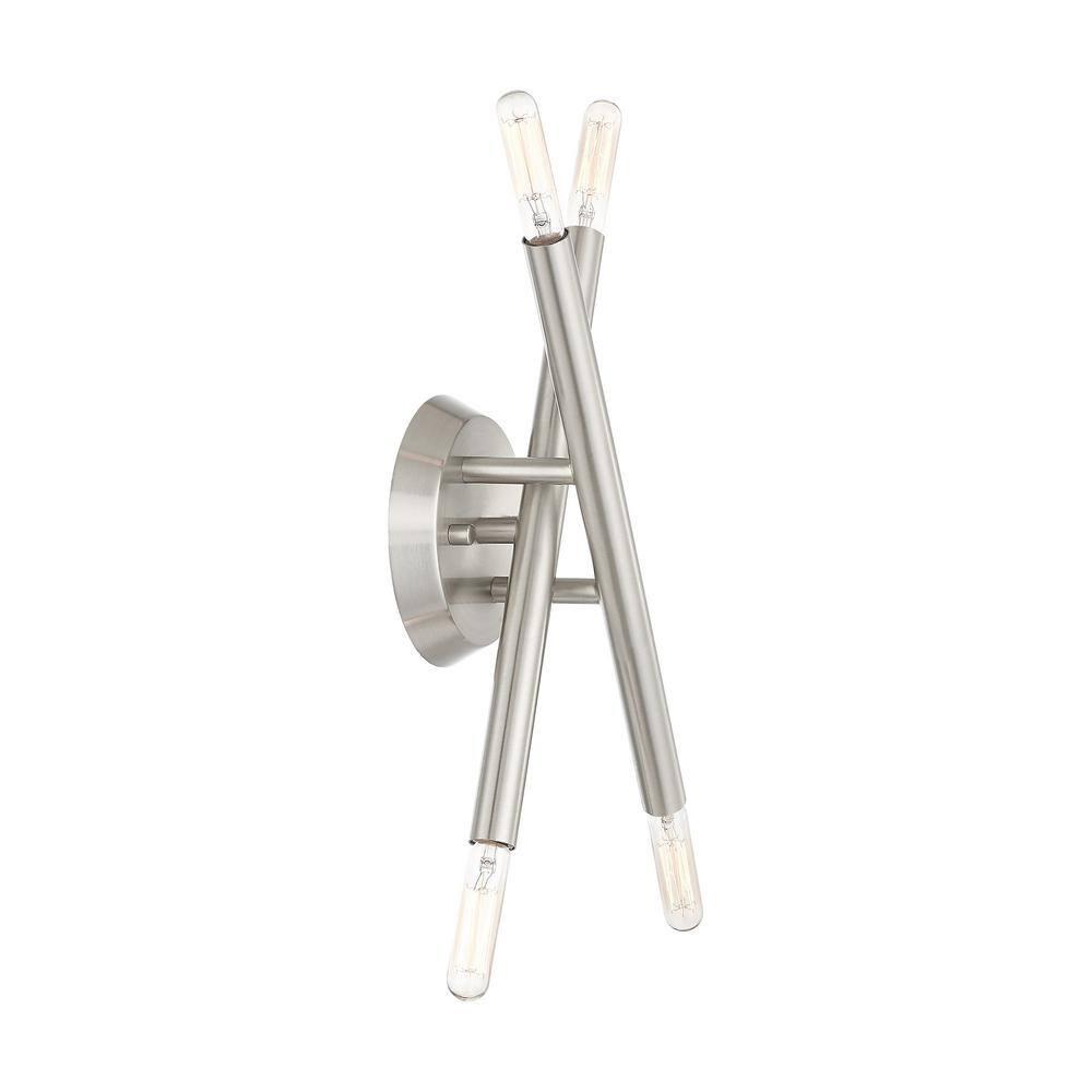 Livex Lighting Soho 4 - Light Wall Light in  Brushed Nickel