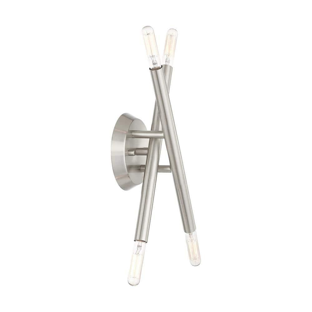 Livex Lighting Soho 4 - Light Wall Light in  Brushed Nickel