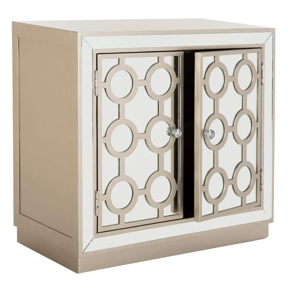 Kaia 2 Door Chest - CHS6404 - Champagne/Mirror - Safavieh