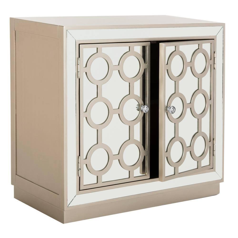 Kaia 2 Door Chest - CHS6404 - Champagne/Mirror - Safavieh
