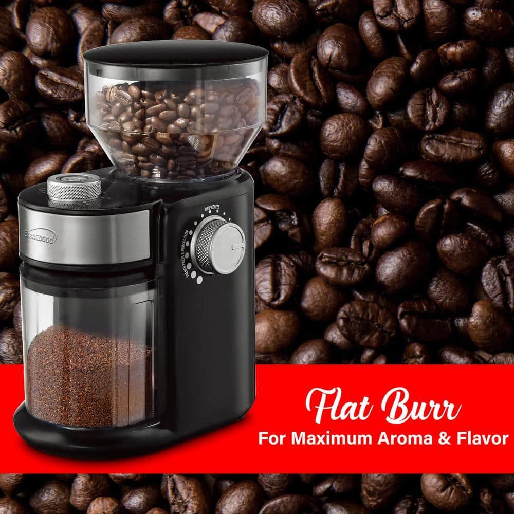 Brentwood 32-Cup Electric Automatic Burr Coffee Grinder in Black