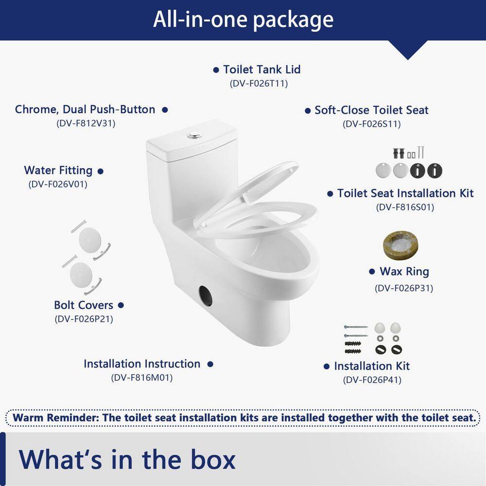 Ally Standard Bathroom Toielt, Modern Toilet with Comfort Chair Height Floor Mounted(Seat Included)