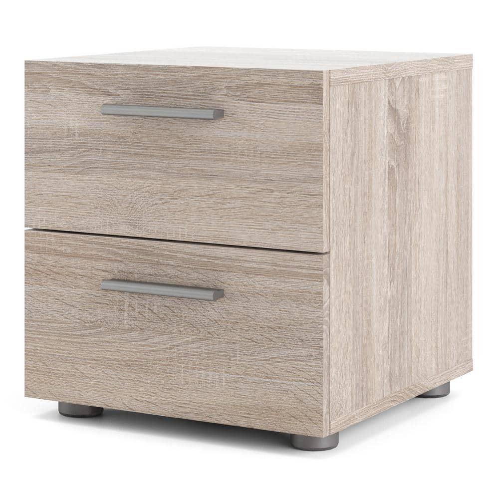 Tvilum,Austin 2 Drawer Nightstand, Truffle Oak