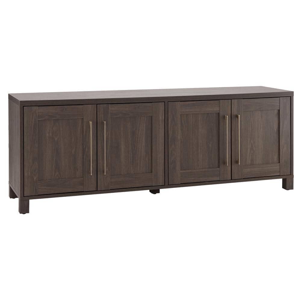 Evelyn&Zoe Chabot Rectangular TV Stand for TV's up to 75", Alder Brown