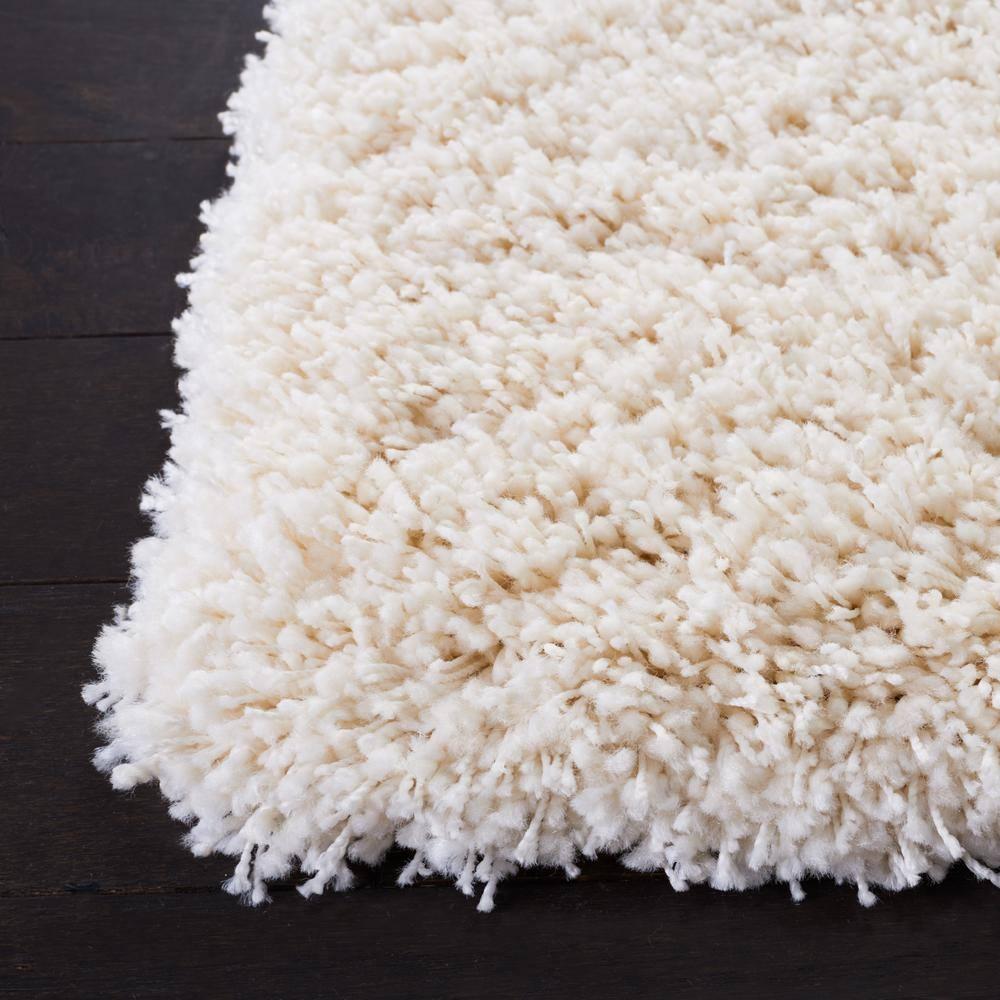 Santa Monica Shag SGN725 Power Loomed Indoor Runner Rug - Ivory - 2'3"x7' - Safavieh