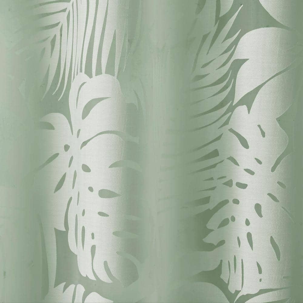 Madison Park Leilani Palm Leaf Burnout Window Sheer