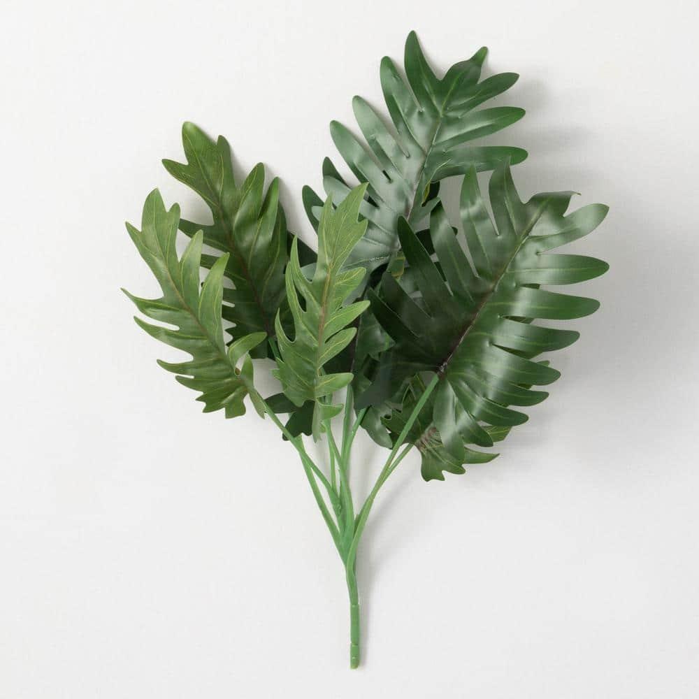 16"H Sullivans No-Fuss Philodendron Leaf Bush, Green