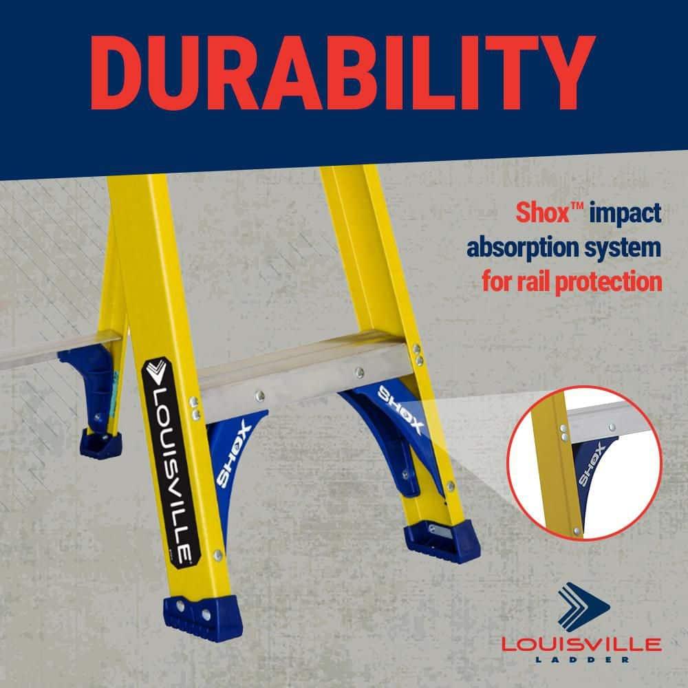 Louisville Ladder 8 ft. Fiberglass Step Ladder with 250 lbs. Load Capacity Type I Duty Rating