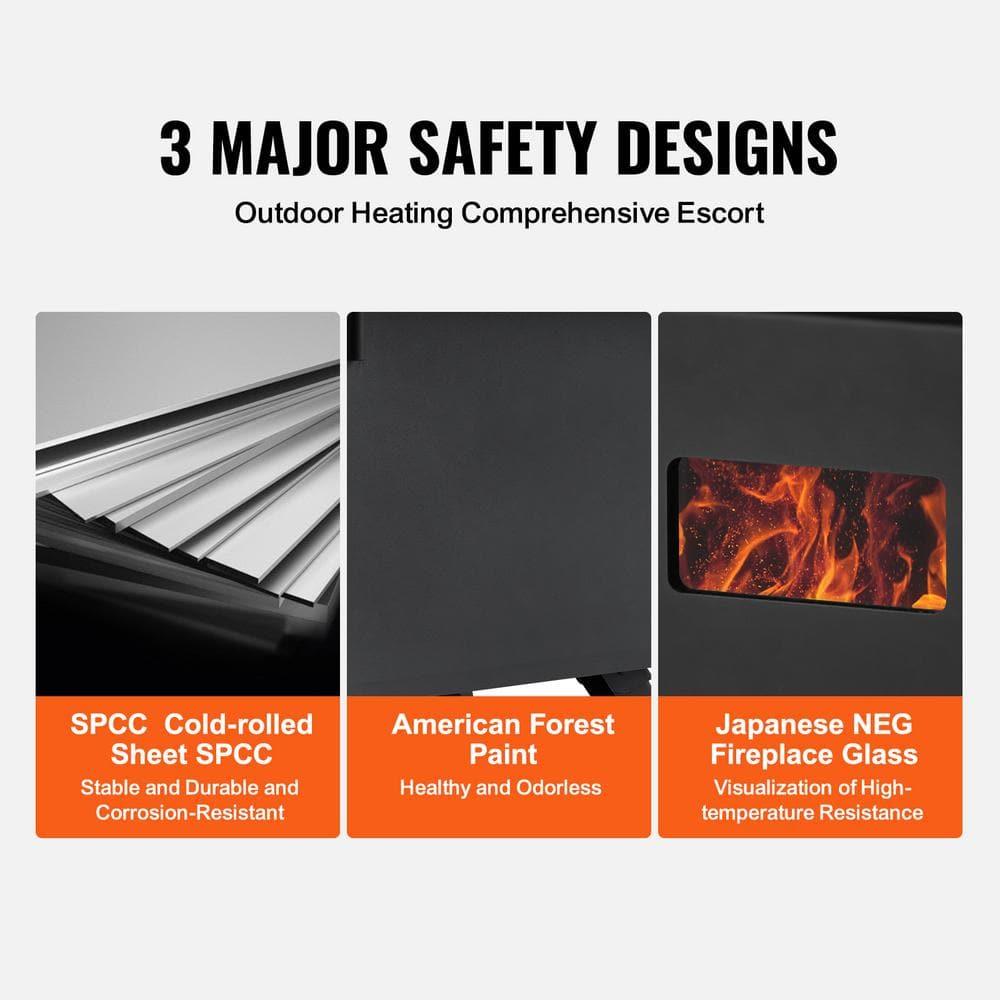 VEVOR Wood Push and turn Steel Outdoor burner