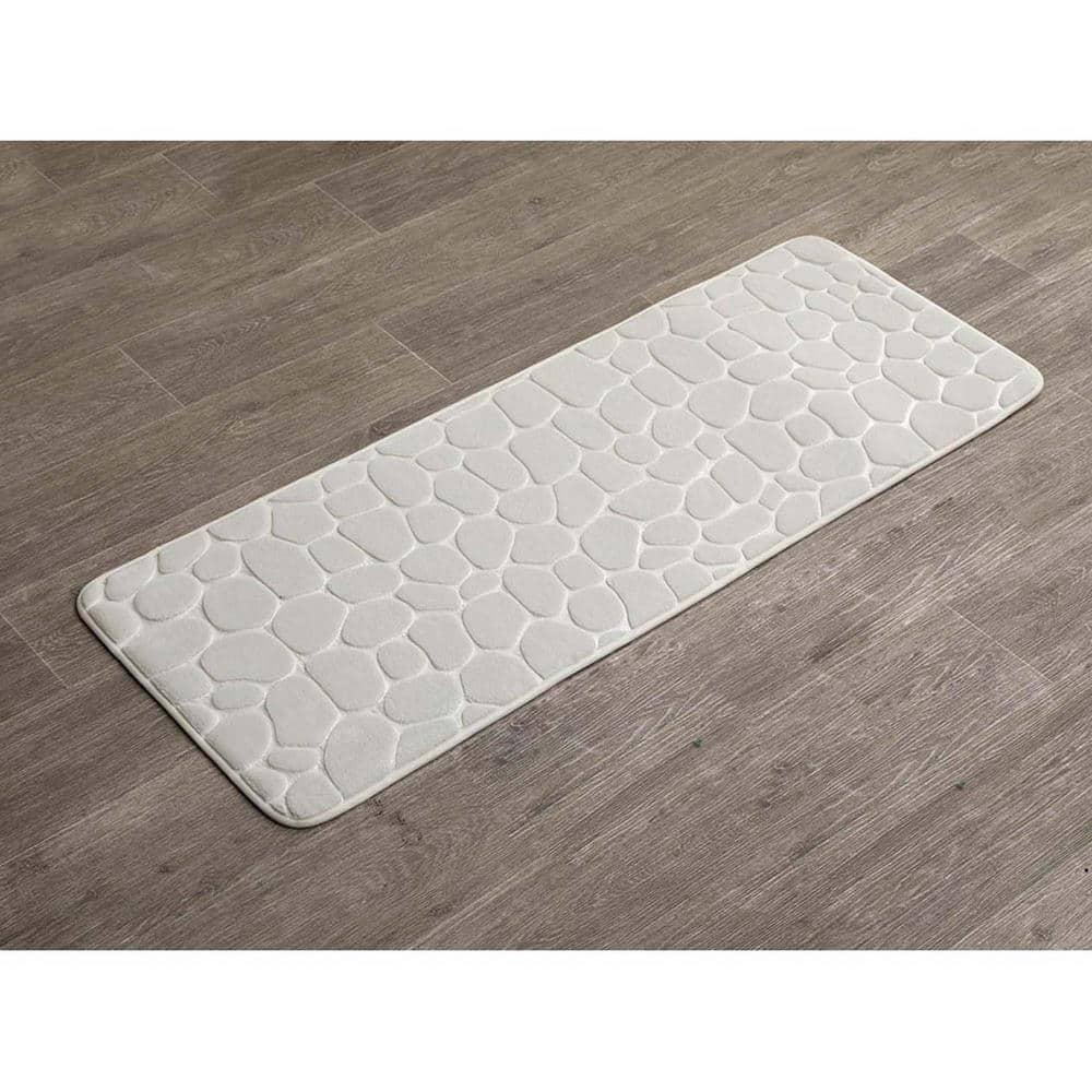 Evideco Pebble Runner Mat - Memory Foam - 48"L x 18"W for Kitchen, Bathroom and more